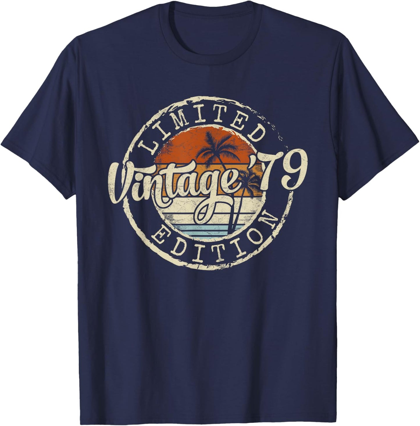 Vintage 1979 46th Birthday Gifts 46 Year Old Women T-Shirt - T-Shirt | Navy