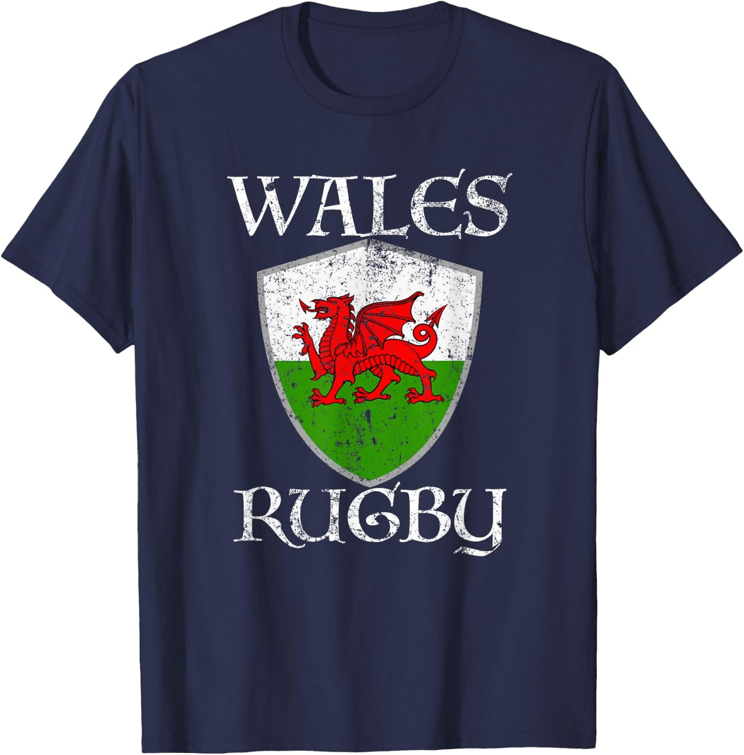 Wales Rugby T Shirt Welsh Flag CYMRU Gift T-Shirt - T-Shirt | Navy
