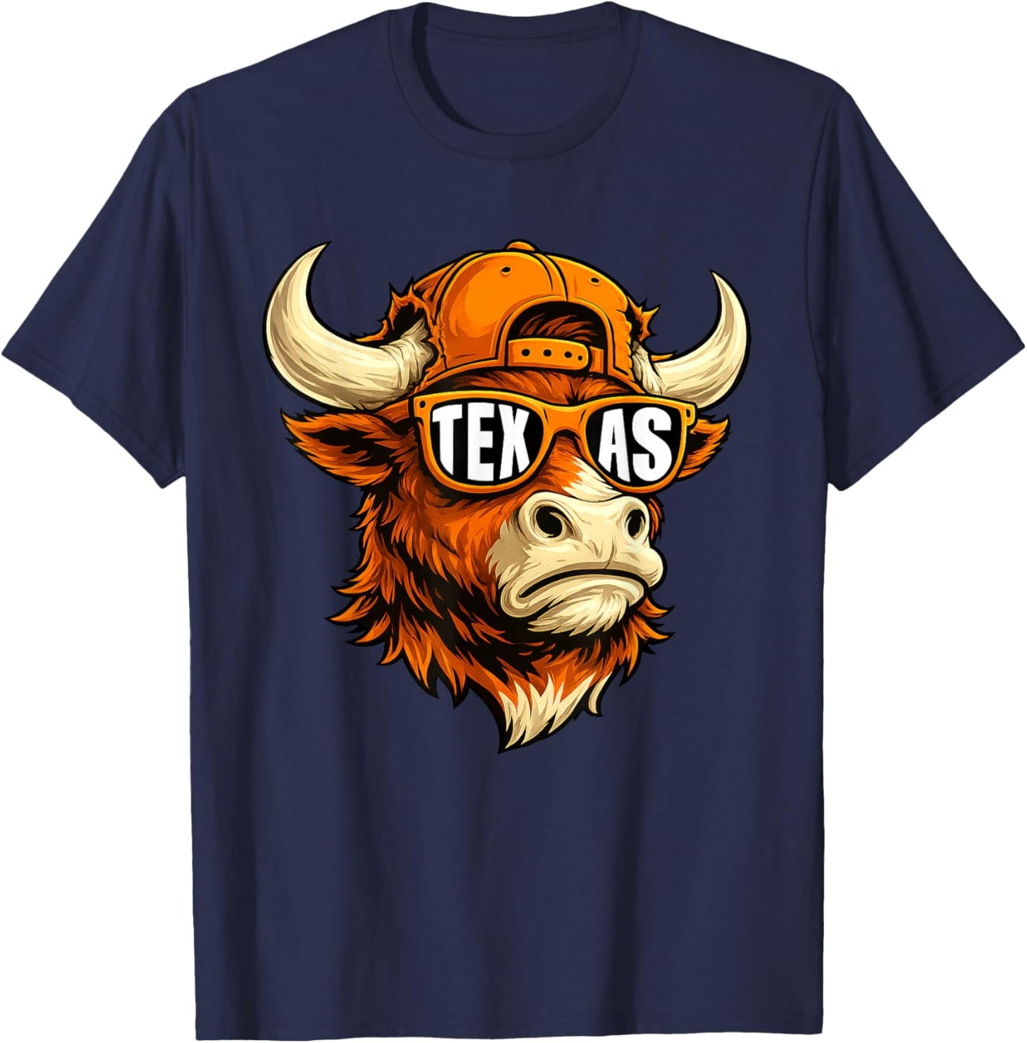 Vintage Texas TX Athletic Style 80s 90s T-Shirt - T-Shirt | Navy