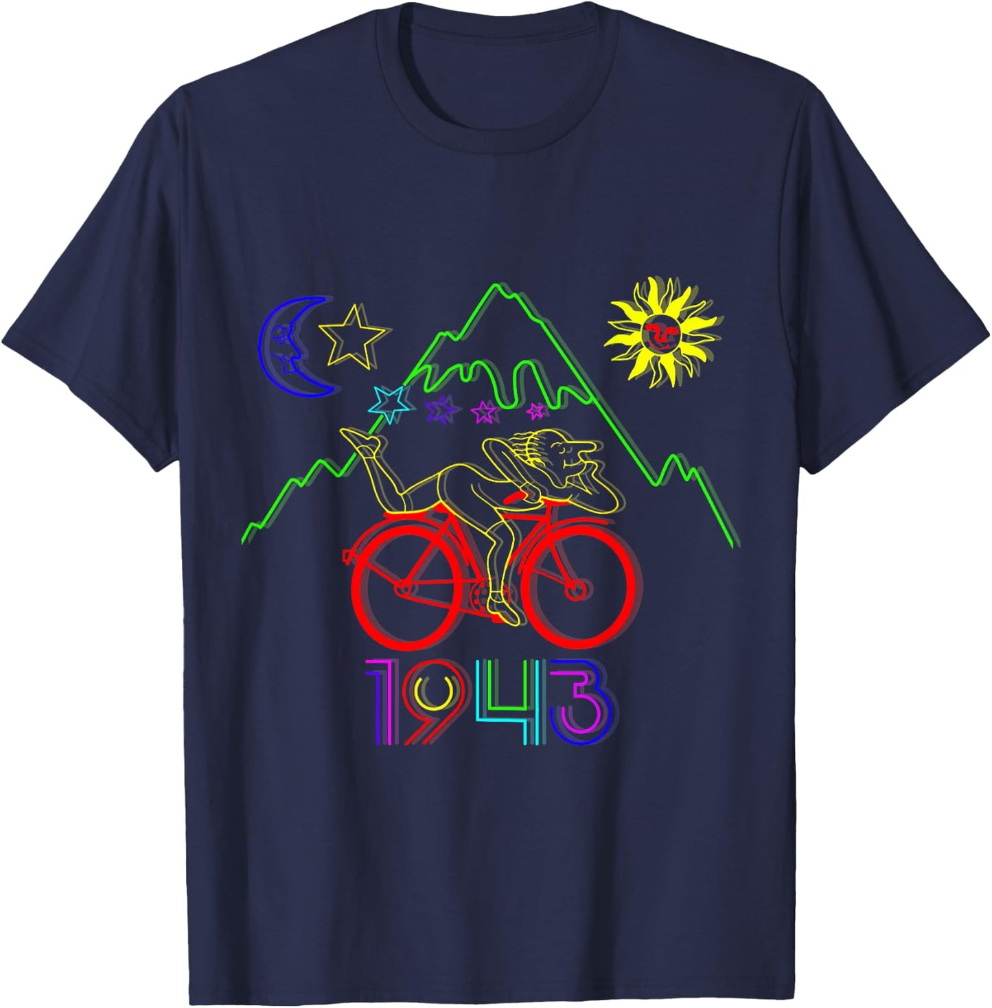 Bicycle Day 1943 LSD Creator Acid Trip T Shirt T-Shirt - T-Shirt | Navy