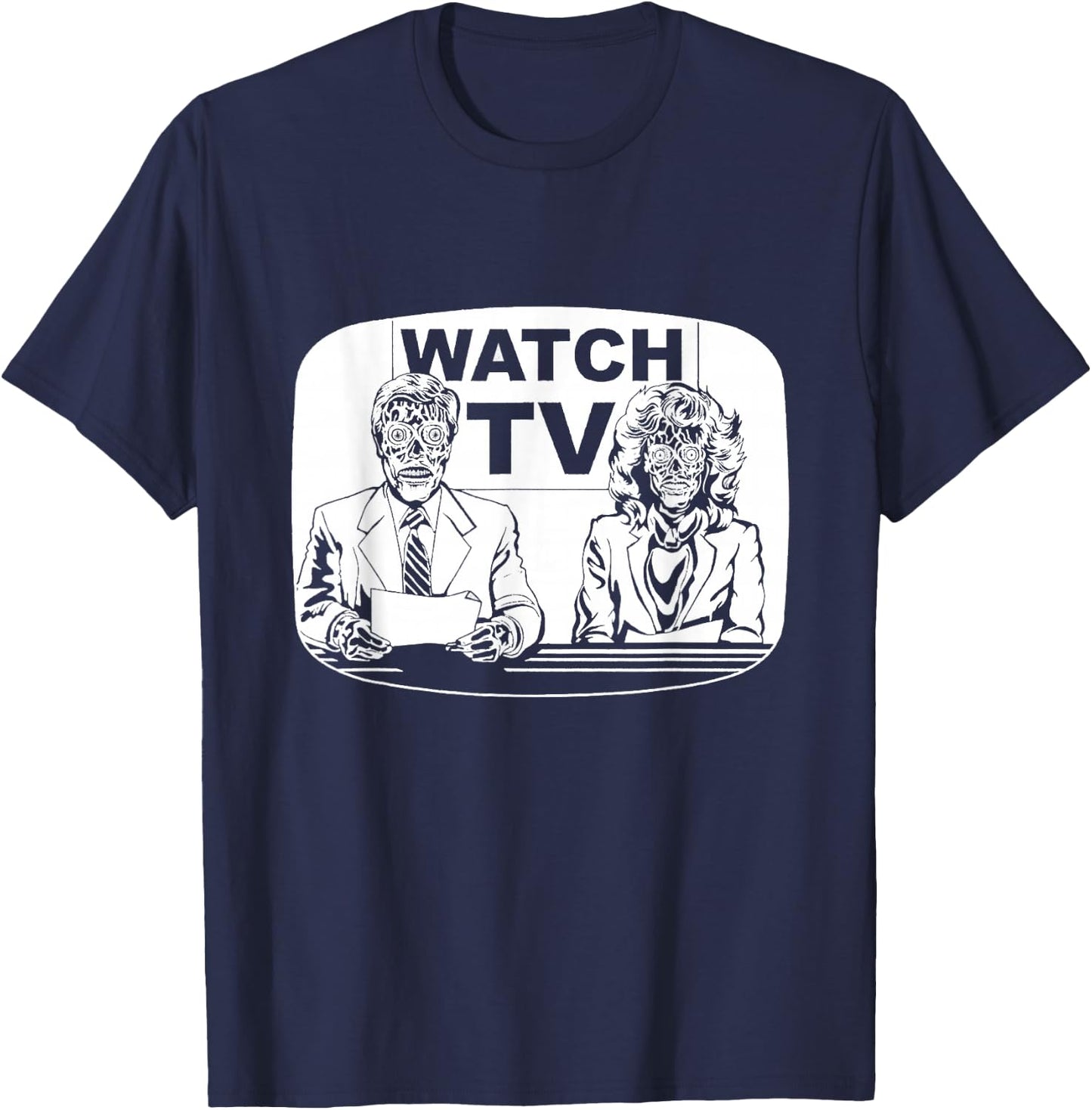 Watch Tv T-Shirt - T-Shirt | Navy