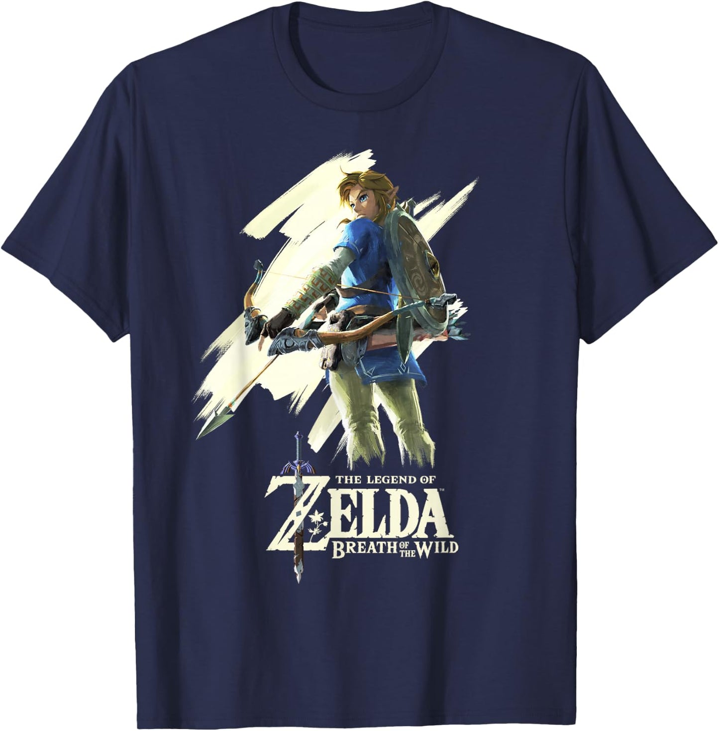 Nintendo Zelda Breath of the Wild Link Stare Graphic T-Shirt - T-Shirt | Navy
