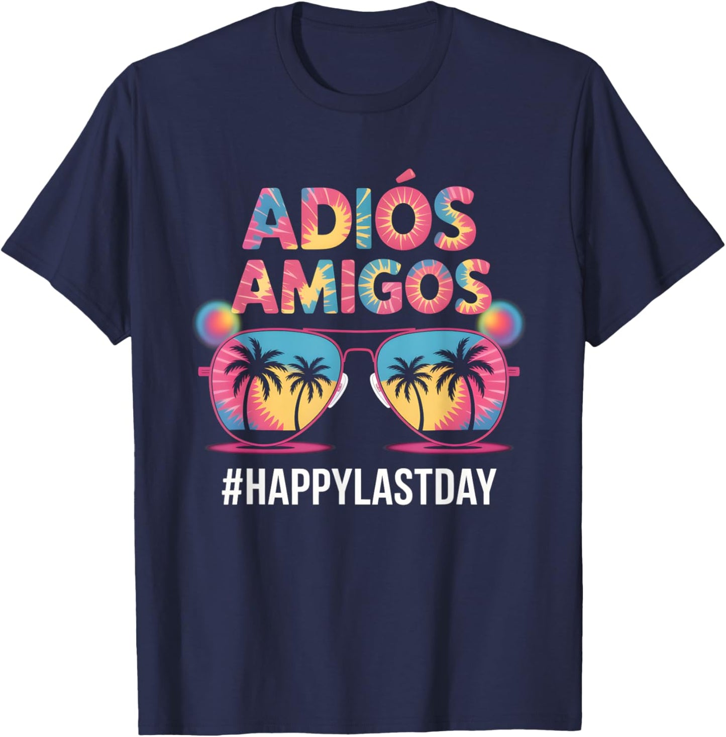 Last Day of School Summer Vibes Celebration Teacher Student T-Shirt - T-Shirt | Navy
