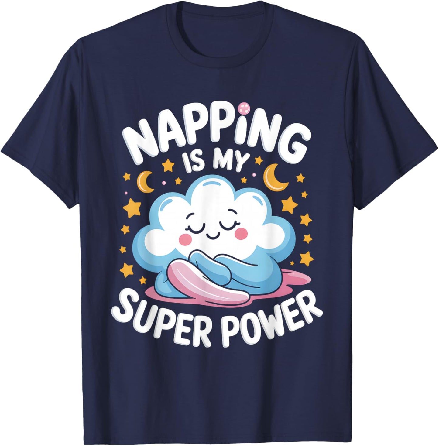 Funny Sleep Nap Sleeping Napping Joke Men Women Kids T-Shirt - T-Shirt | Navy