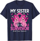 My Sister Is A Survivor Breast Cancer Awareness Pink T-Shirt - T-Shirt | Navy