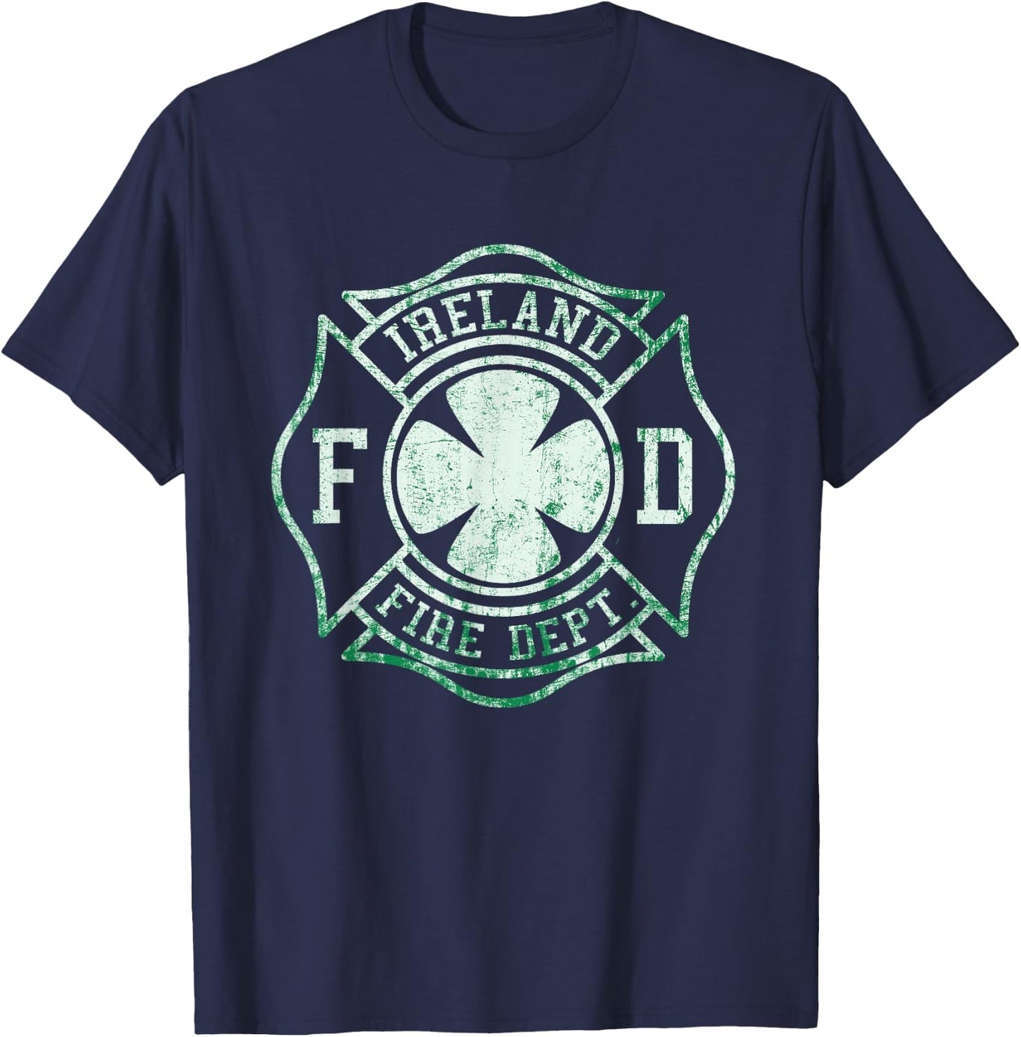 Ireland Fire Department Irish Firefighter T Shirt T-Shirt - T-Shirt | Navy