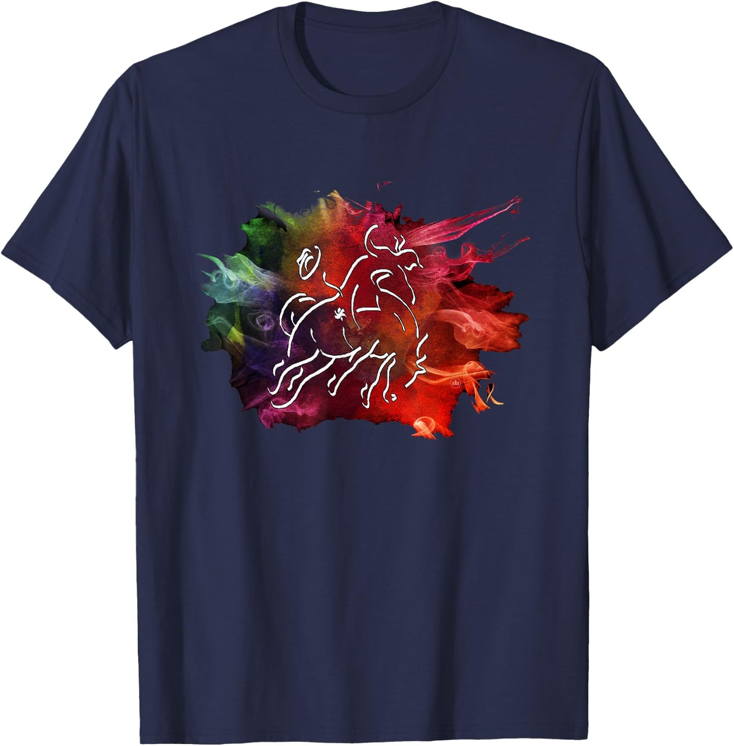 Modern Western Bucking Horse T-Shirt - T-Shirt | Navy