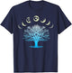 Tree Of Life Spiritual Shirt Moonphases for Yoga T-Shirt - T-Shirt | Navy