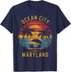 Ocean Beach City MD Maryland State Family Vacation Trip T-Shirt - T-Shirt | Navy