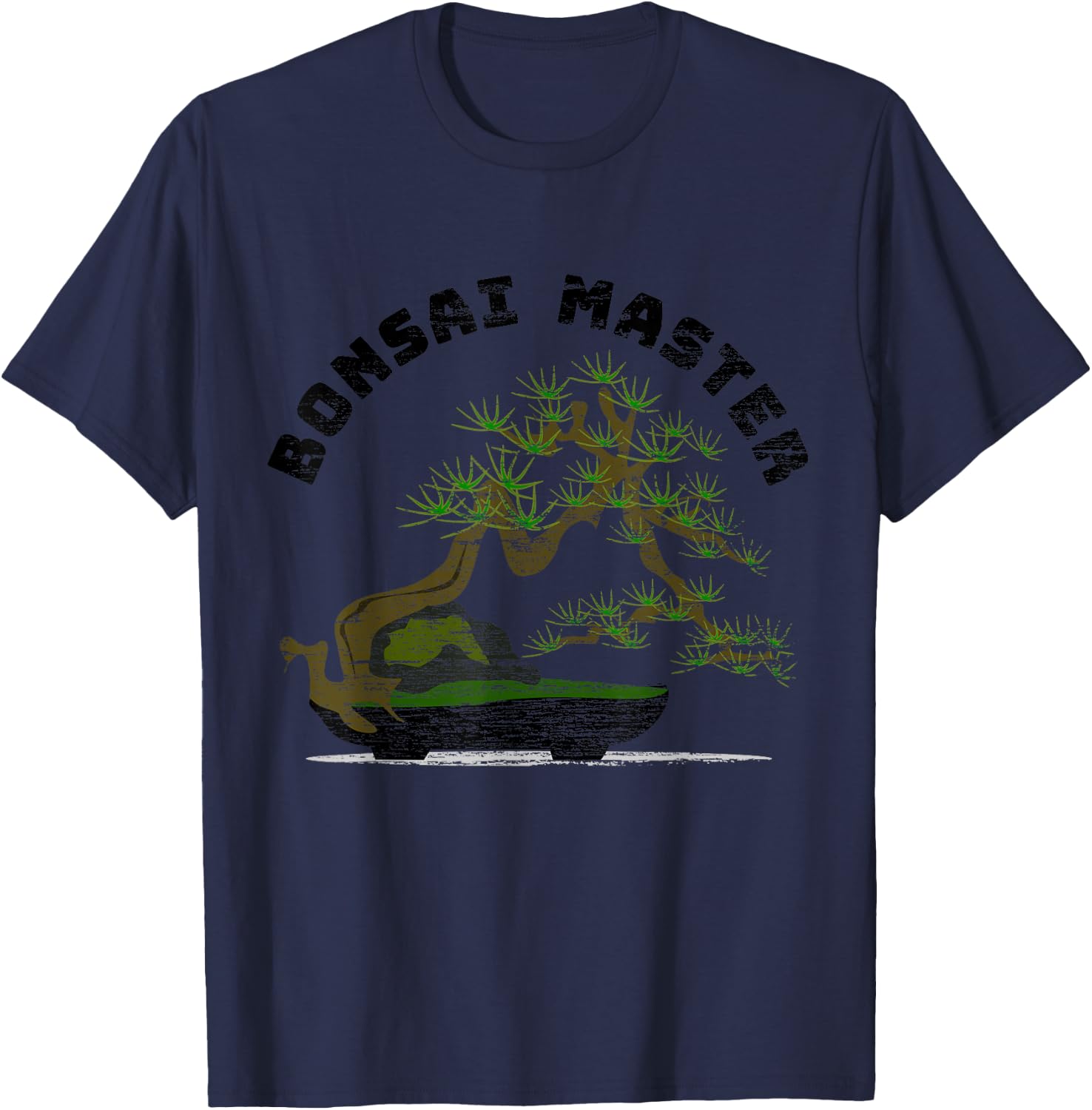 Vintage Bonsai Master - Bonsai Tree Gift T-Shirt - T-Shirt | Navy