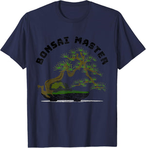 Vintage Bonsai Master - Bonsai Tree Gift T-Shirt - T-Shirt | Navy