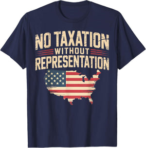 No Taxation Without Representation T-Shirt - T-Shirt | Navy