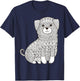 Lovable Mutt Dog - Color Your Own Colorific Design Women Kids T-Shirt - T-Shirt | Navy