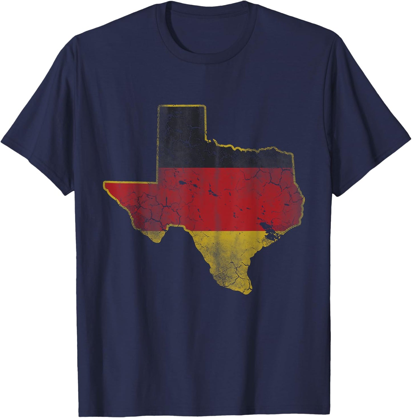 Texas German American Flag Texan Germany Deutschland T-Shirt - T-Shirt | Navy
