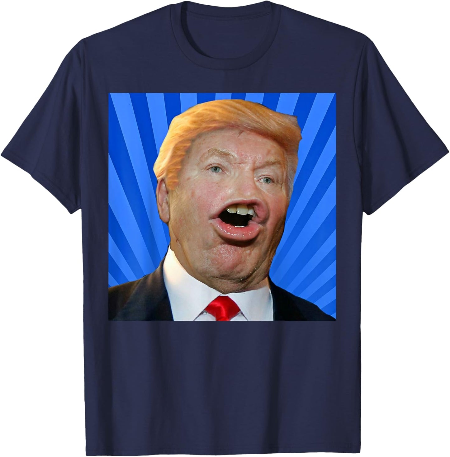 Donald Trump Ugly Face Meme T-Shirt - T-Shirt | Navy