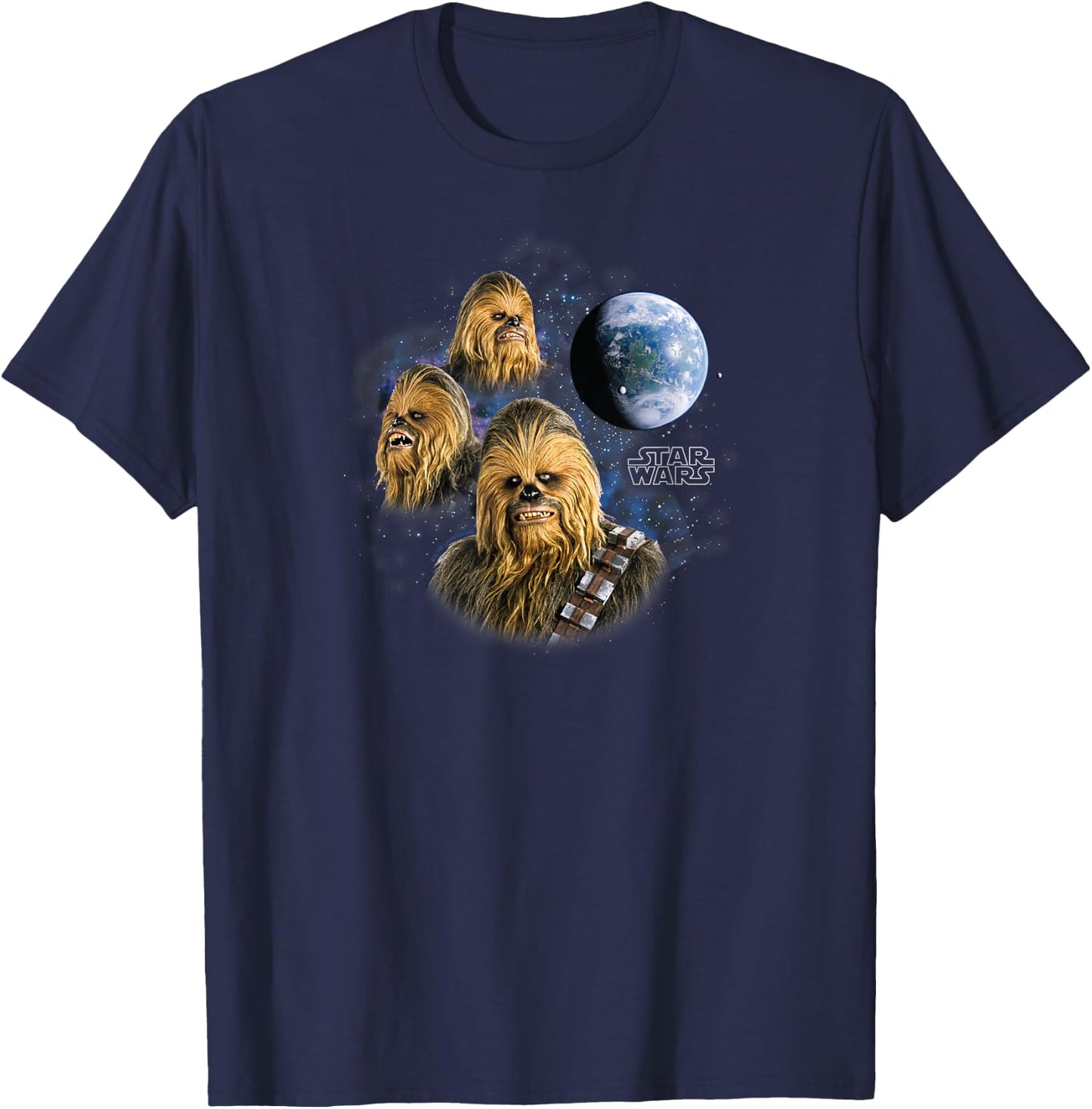 Star Wars - 3 Chewbacca Moon T-Shirt - T-Shirt | Navy