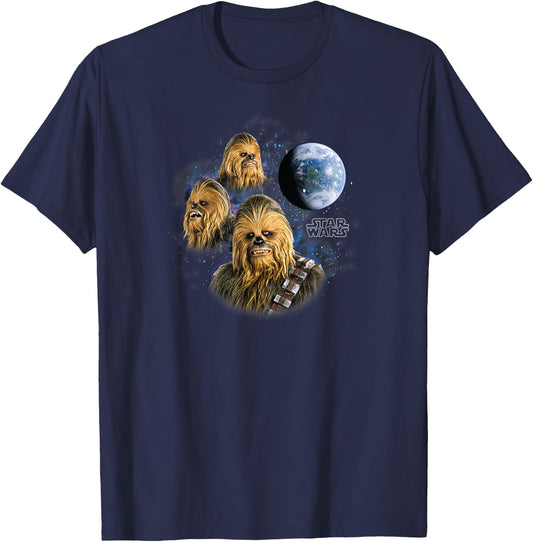 Star Wars - 3 Chewbacca Moon T-Shirt - T-Shirt | Navy