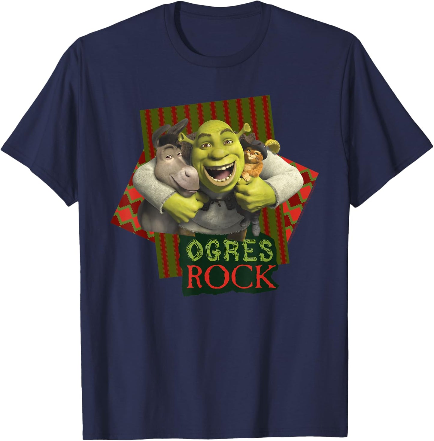 Shrek The Third Ogres Rock Best Friends Group T-Shirt - T-Shirt | Navy
