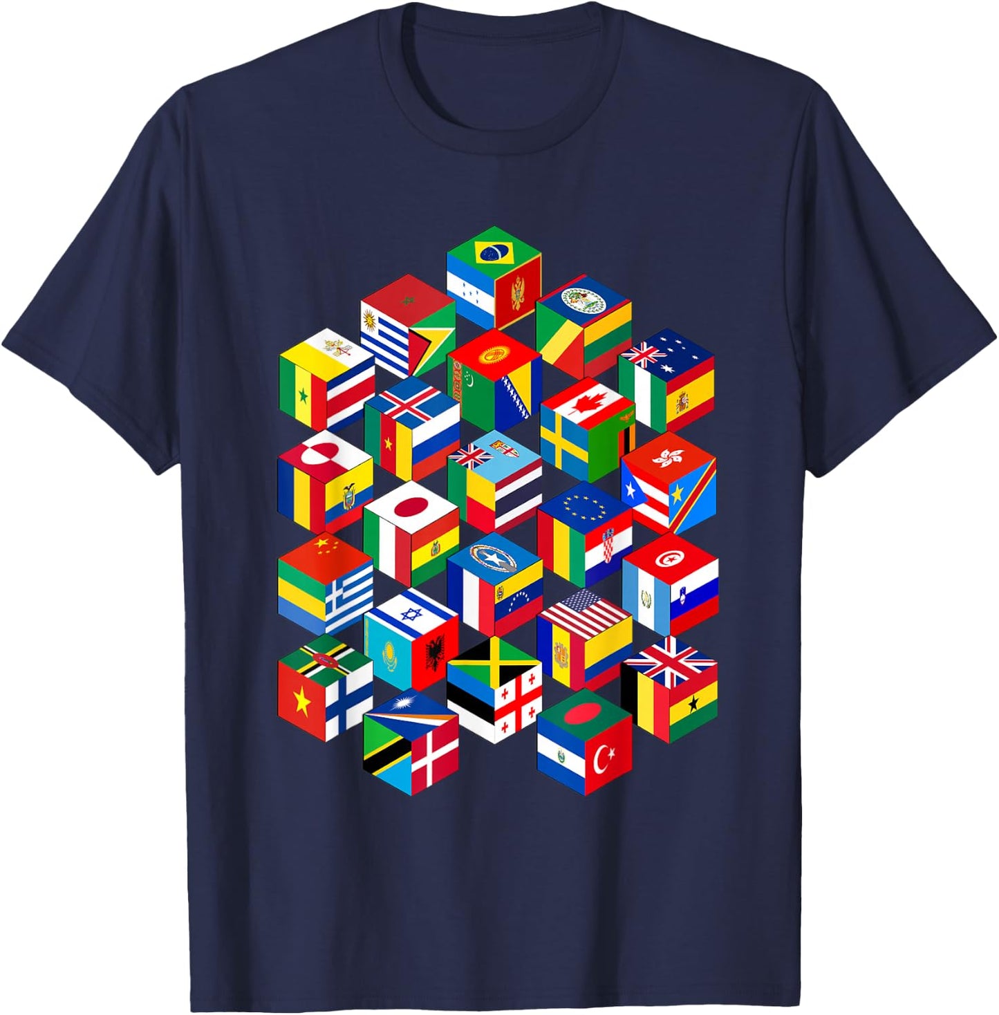 Flags of The World, International T-Shirt - T-Shirt | Navy