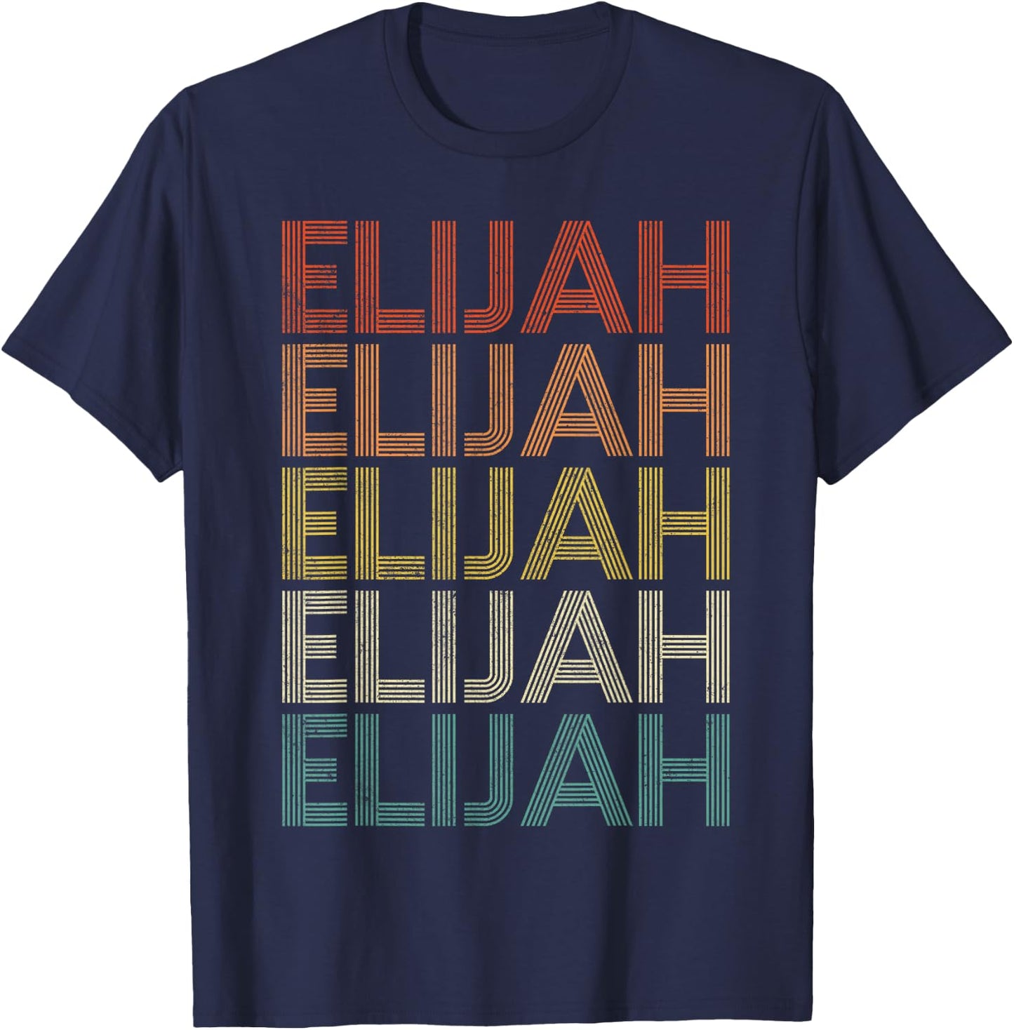 Elijah Vintage Retro T-Shirt - T-Shirt | Navy