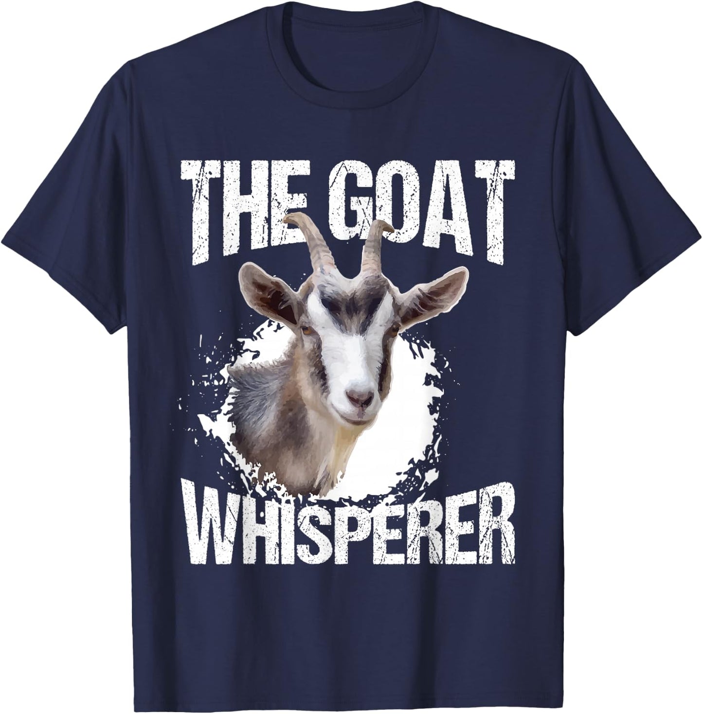 The Goat Whisperer Funny Goat Lover Farmer Gift T-Shirt - T-Shirt | Navy