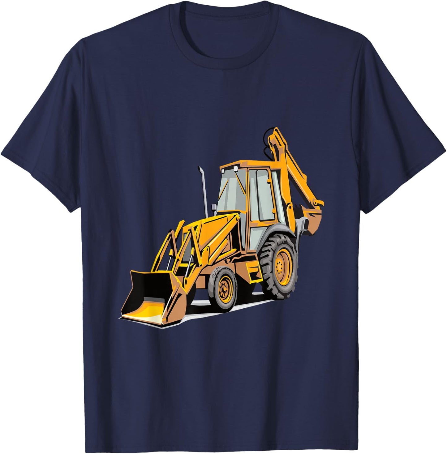 Backhoe Excavator Construction Vehicle Heavy Equipment T-Shirt - T-Shirt | Navy