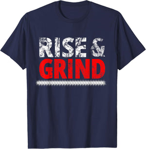 Rise Hustle Grind - Hustlers T-Shirt - T-Shirt | Navy