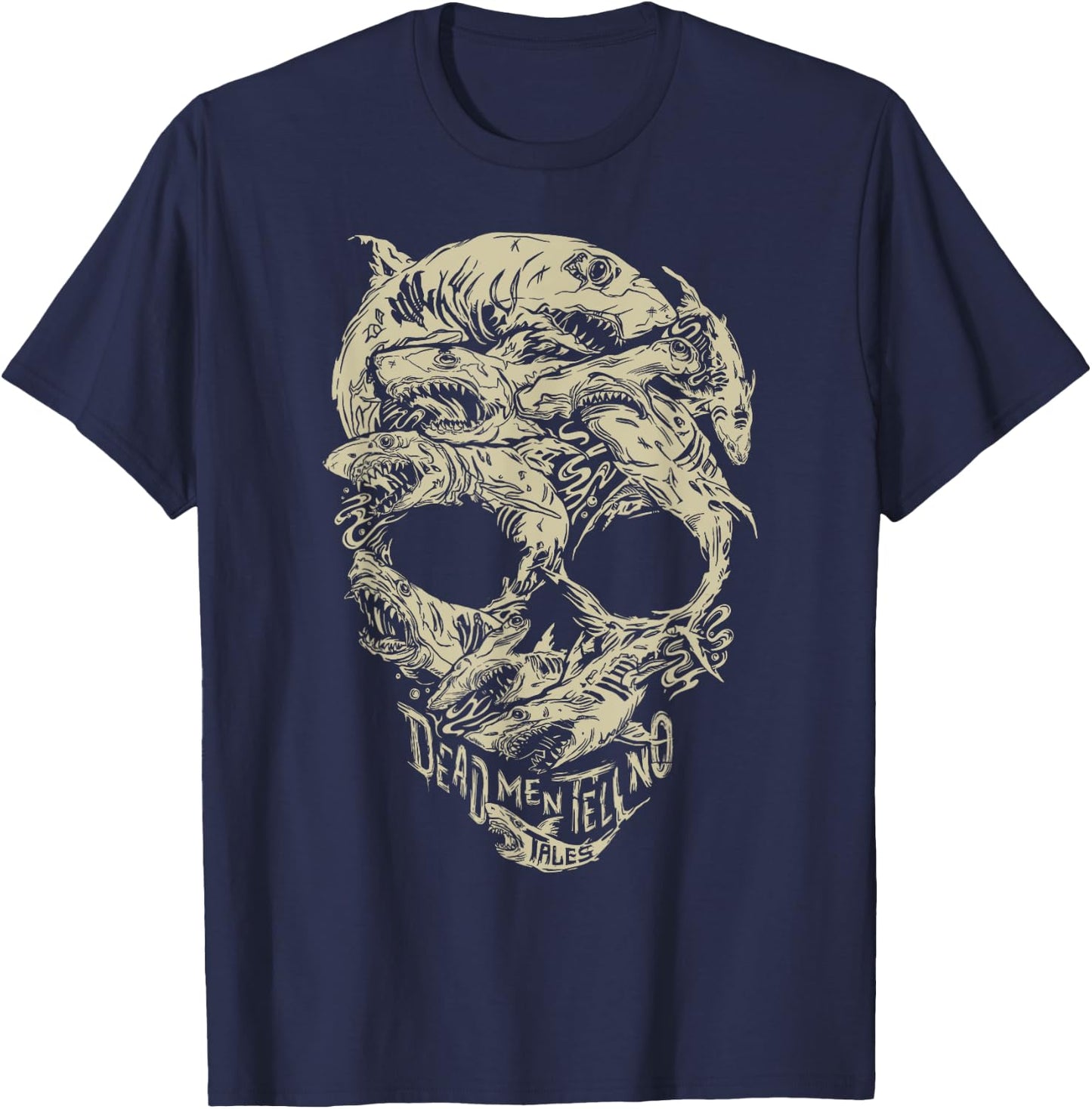 Disney Pirates Shark Skull T-Shirt - T-Shirt | Navy