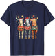 Cute Horses Santa Hat Ugly Christmas Xmas Horse Lover T-Shirt - T-Shirt | Navy