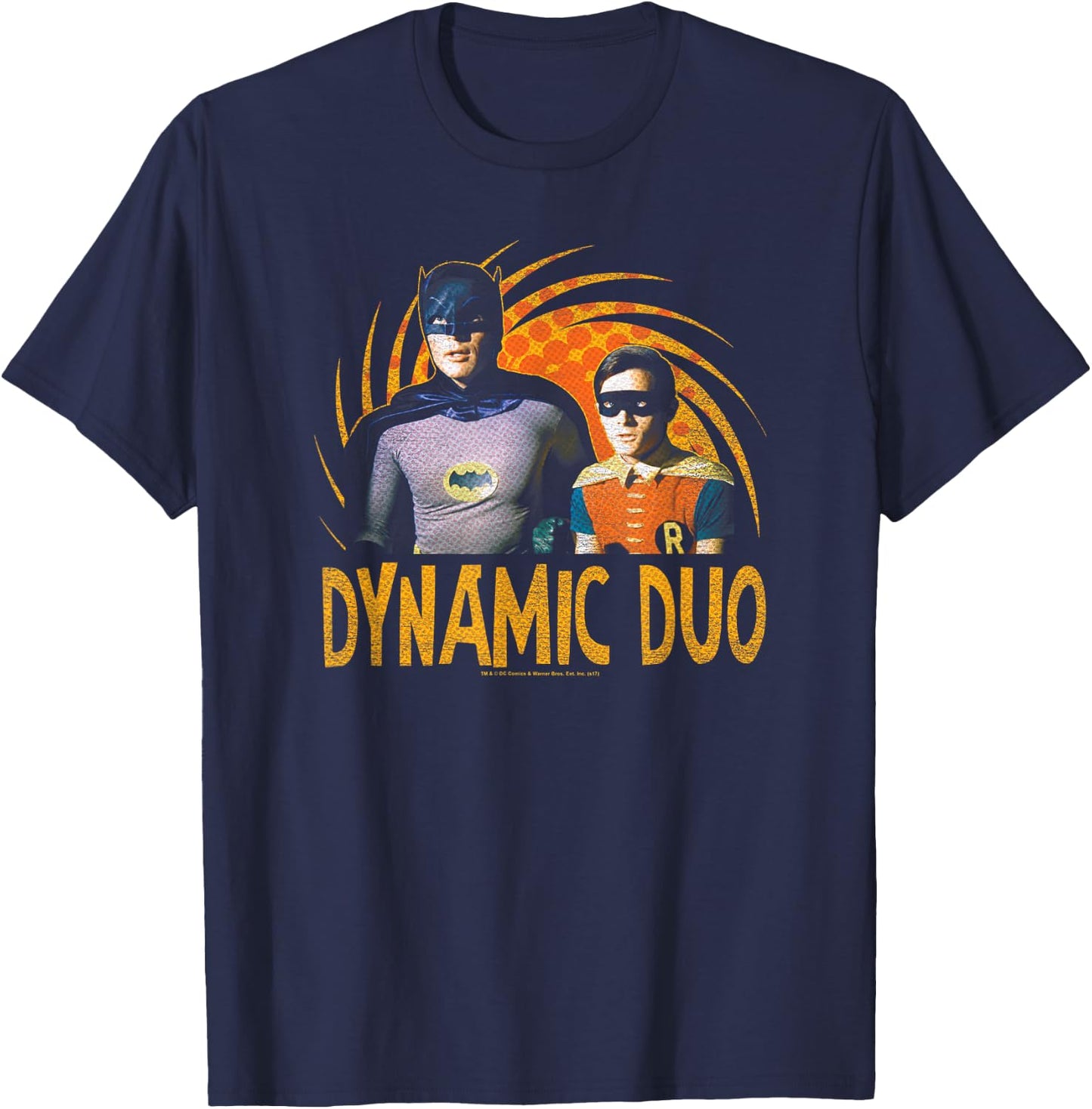 Batman Classic TV Series Dynamic Duo T-Shirt - T-Shirt | Navy