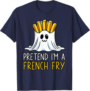 Pretend I'm A French Fry Shirt Halloween Favorite Day Snacks T-Shirt - T-Shirt | Navy