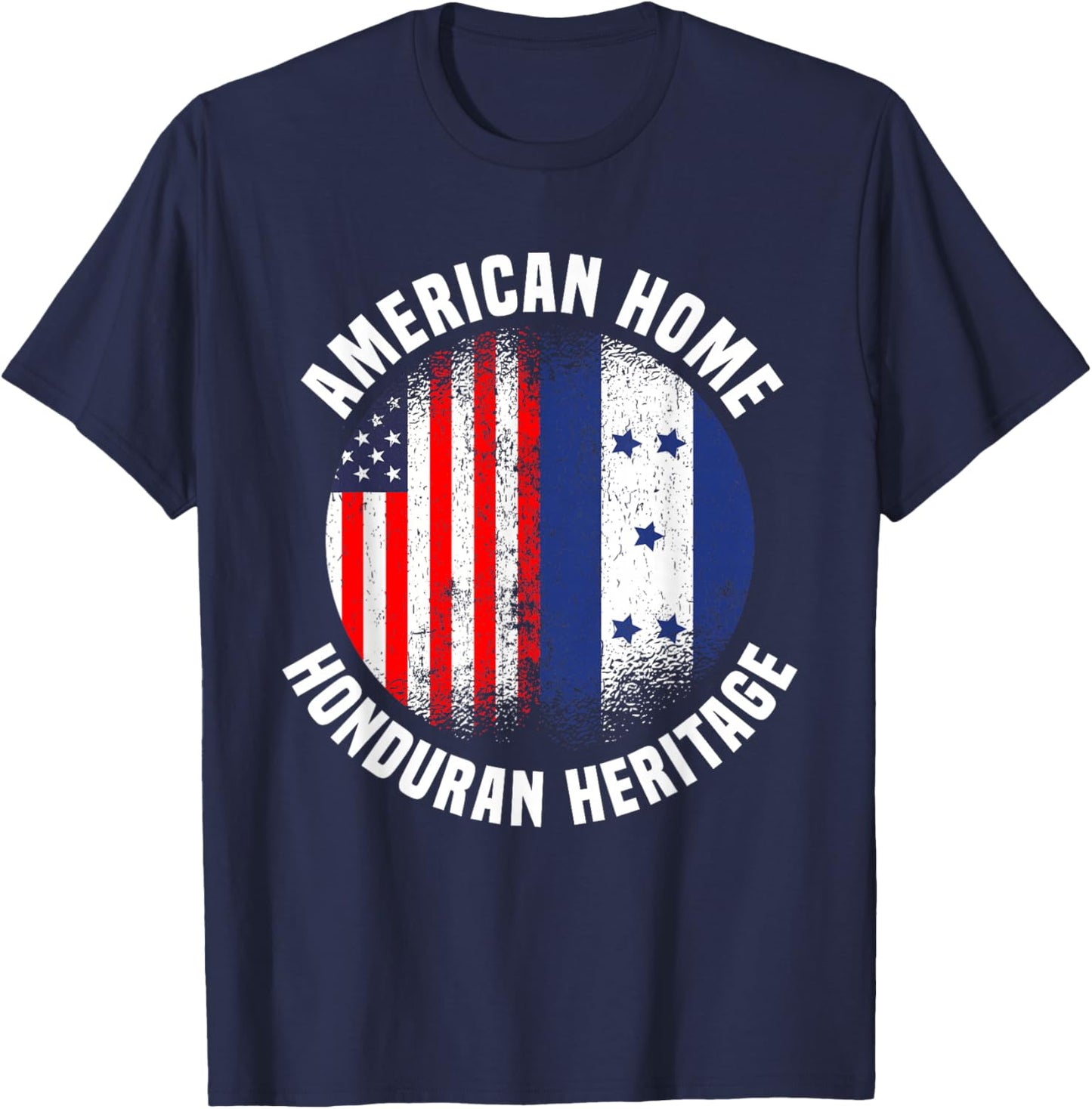 Honduras Outfit & Women US American Honduran Flag T-Shirt - T-Shirt | Navy