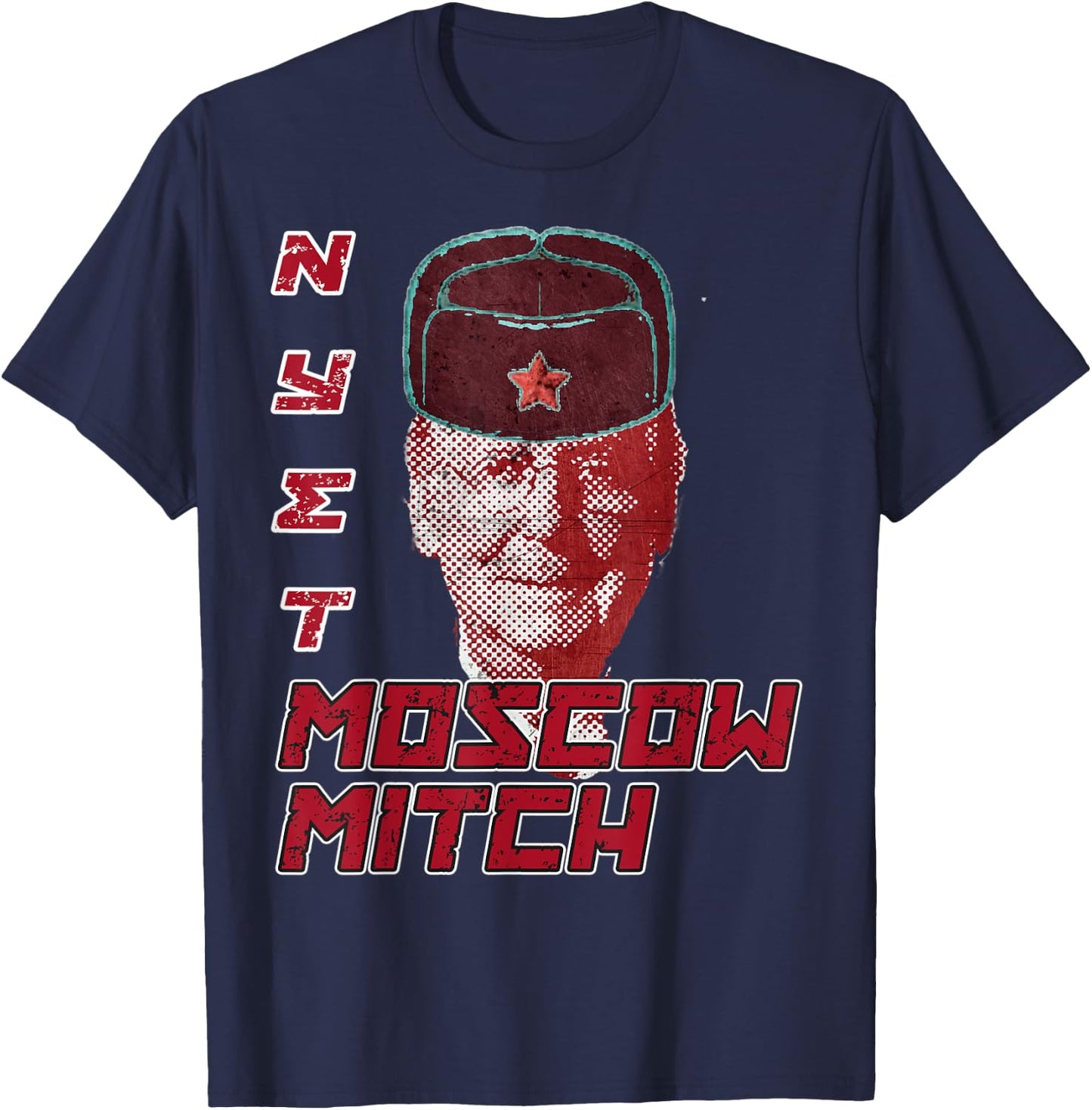Moscow Mitch McConnell Nyet T-Shirt - T-Shirt | Navy