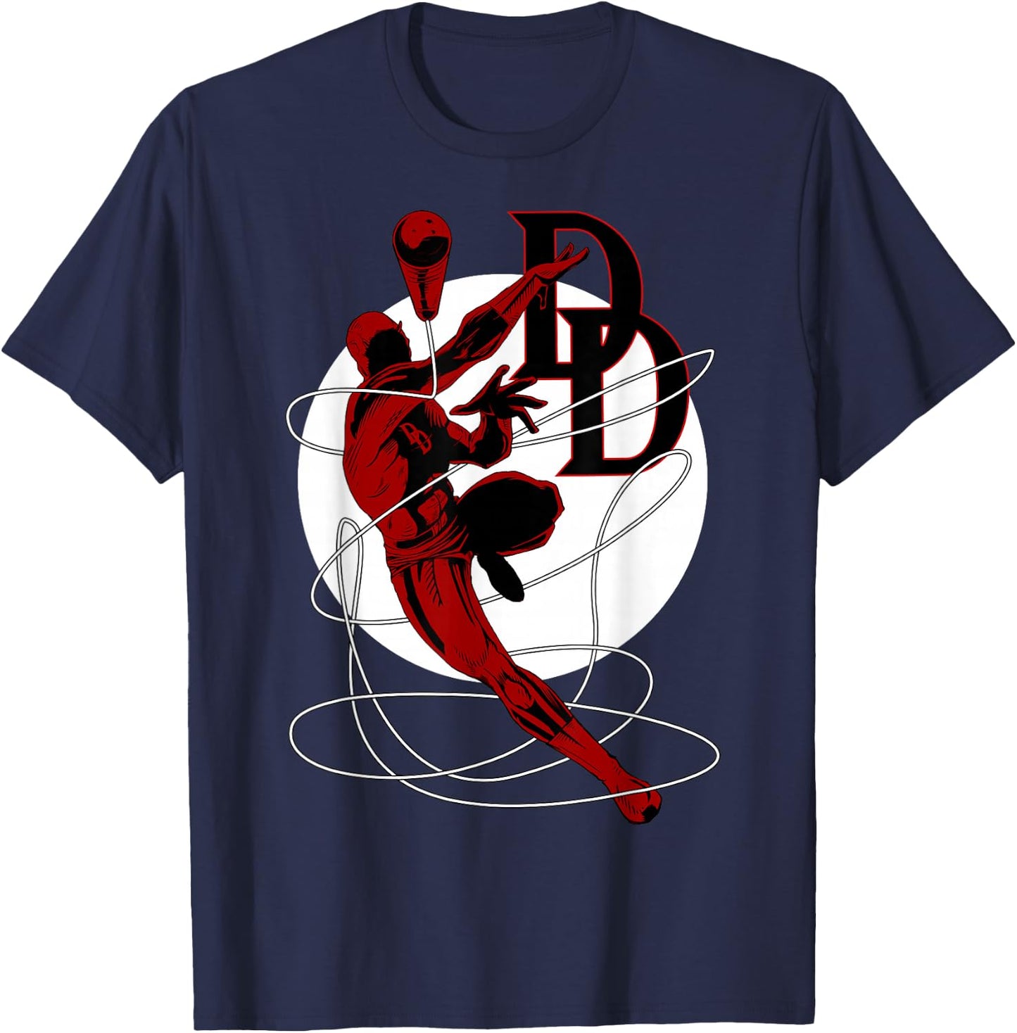 Marvel Daredevil Jump Rope Baton is Coming in Hot T-Shirt - T-Shirt | Navy