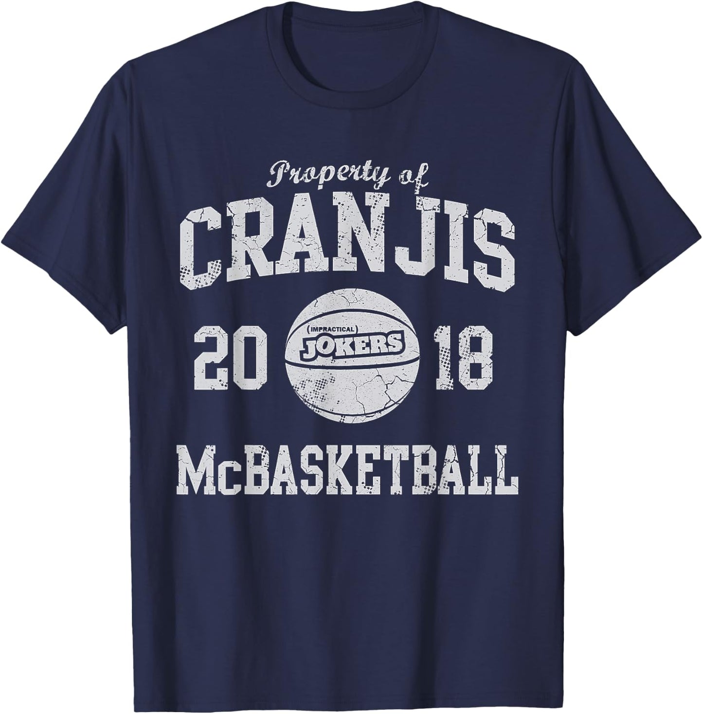 Impractical Jokers Cranjis McBasketball Pop Socket T-Shirt - T-Shirt | Navy