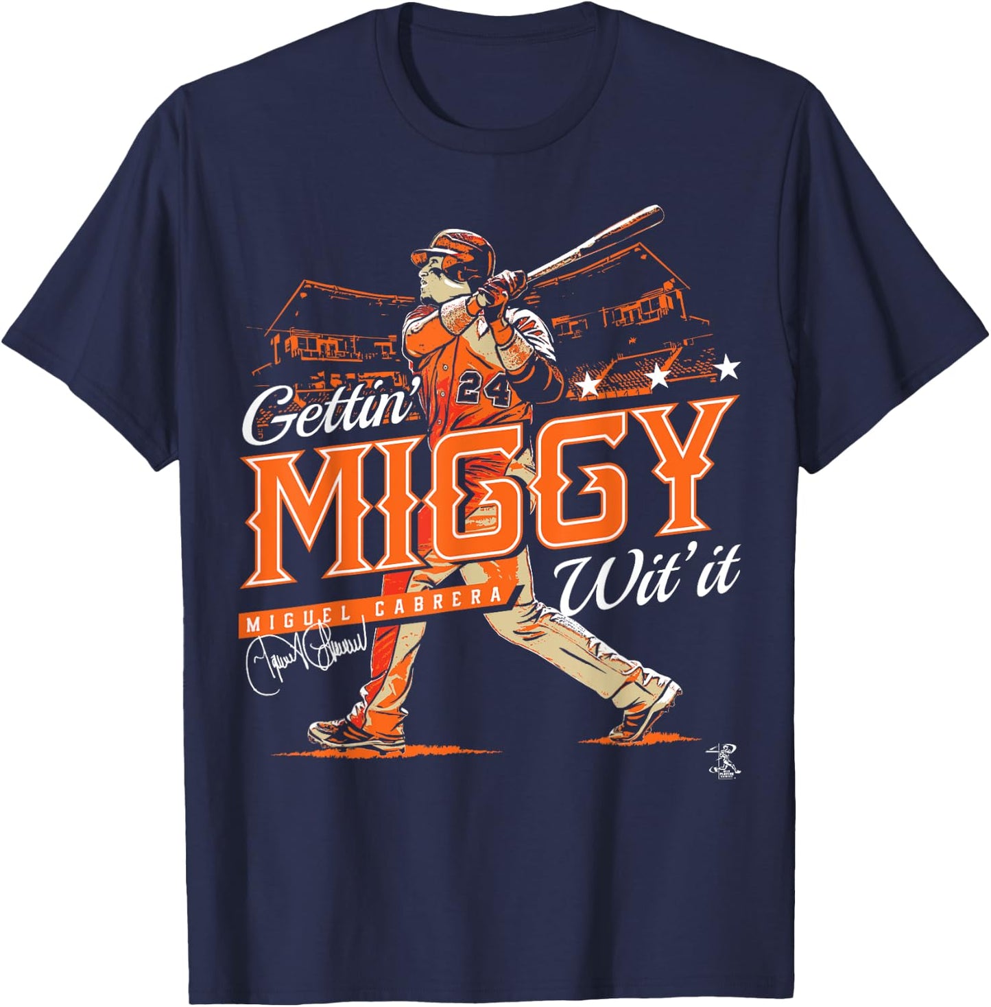 Miguel Cabrera Gettin' Miggy With It - Apparel T-Shirt - T-Shirt | Navy