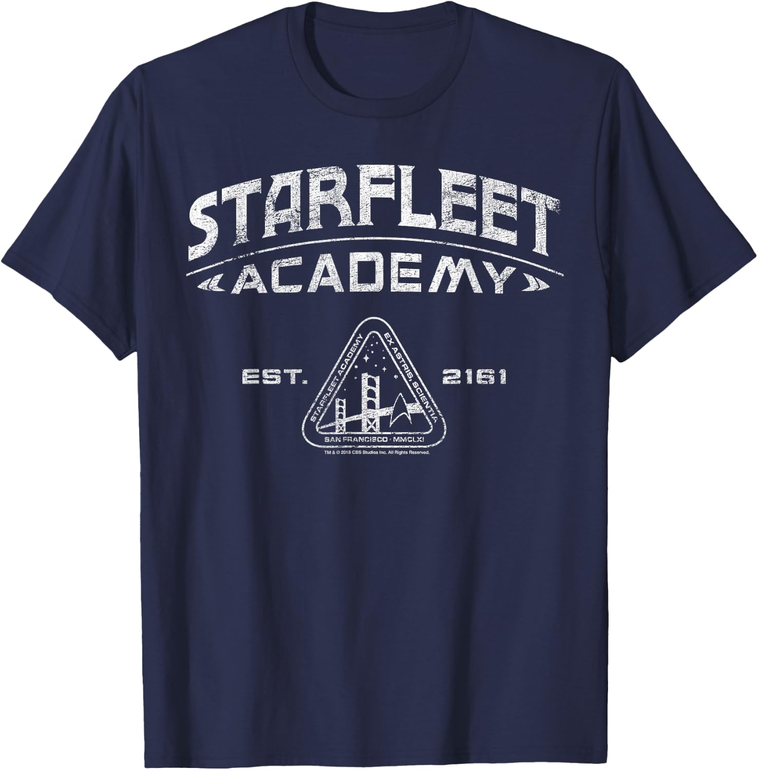 Star Trek Starfleet Academy 2161 Vintage Collegiate T-Shirt - T-Shirt | Navy