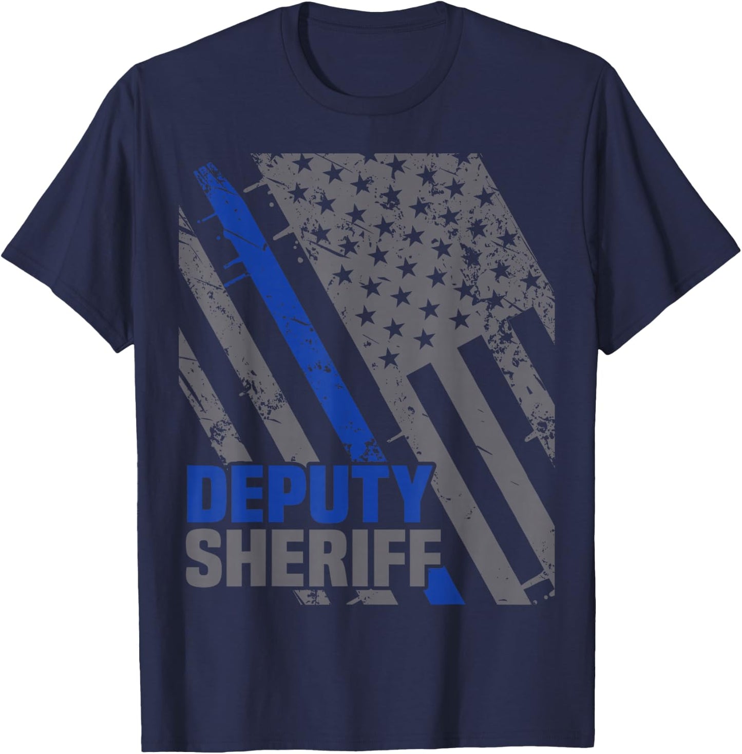 Deputy Sheriff Police Thin Blue Line Cop T-Shirt - T-Shirt | Navy
