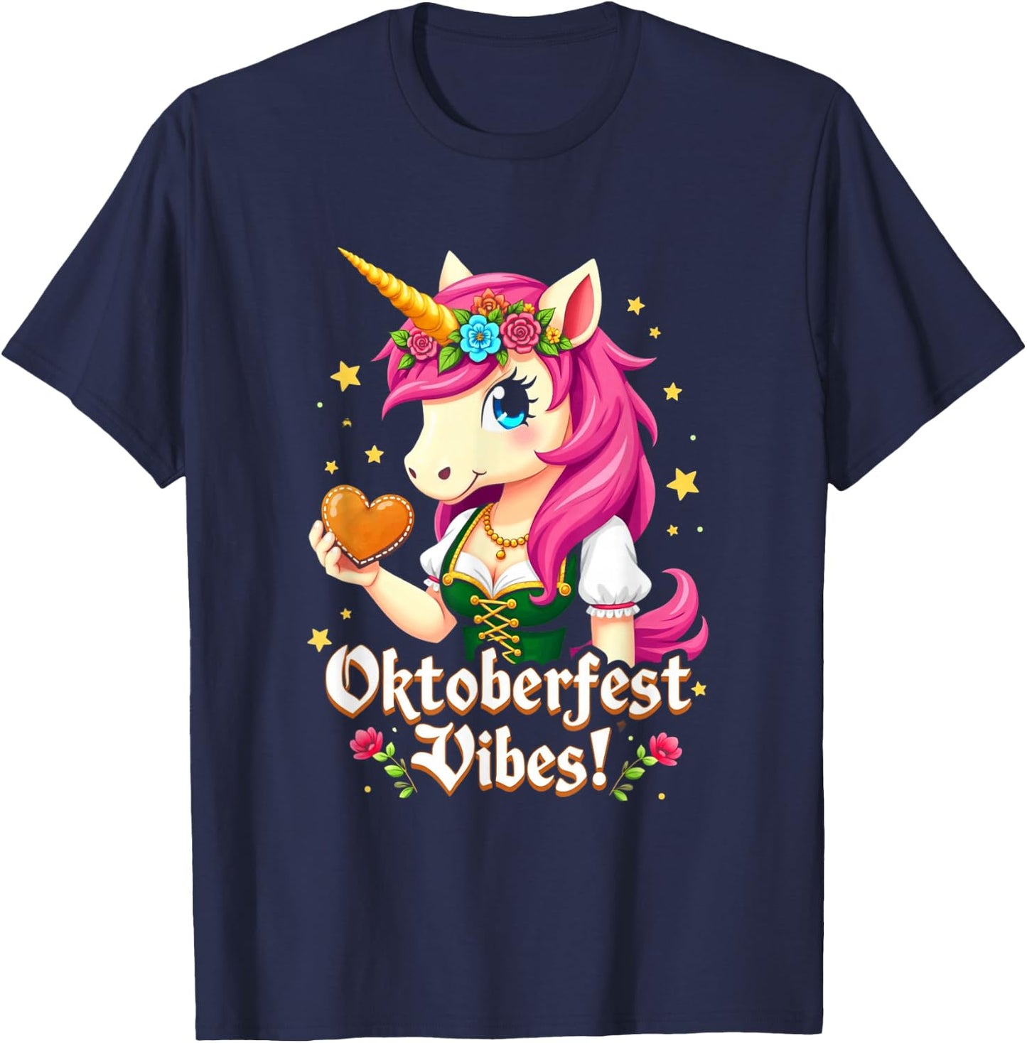 German Unicorn Drindl Funny Oktoberfest Vibes Kids Teens T-Shirt - T-Shirt | Navy