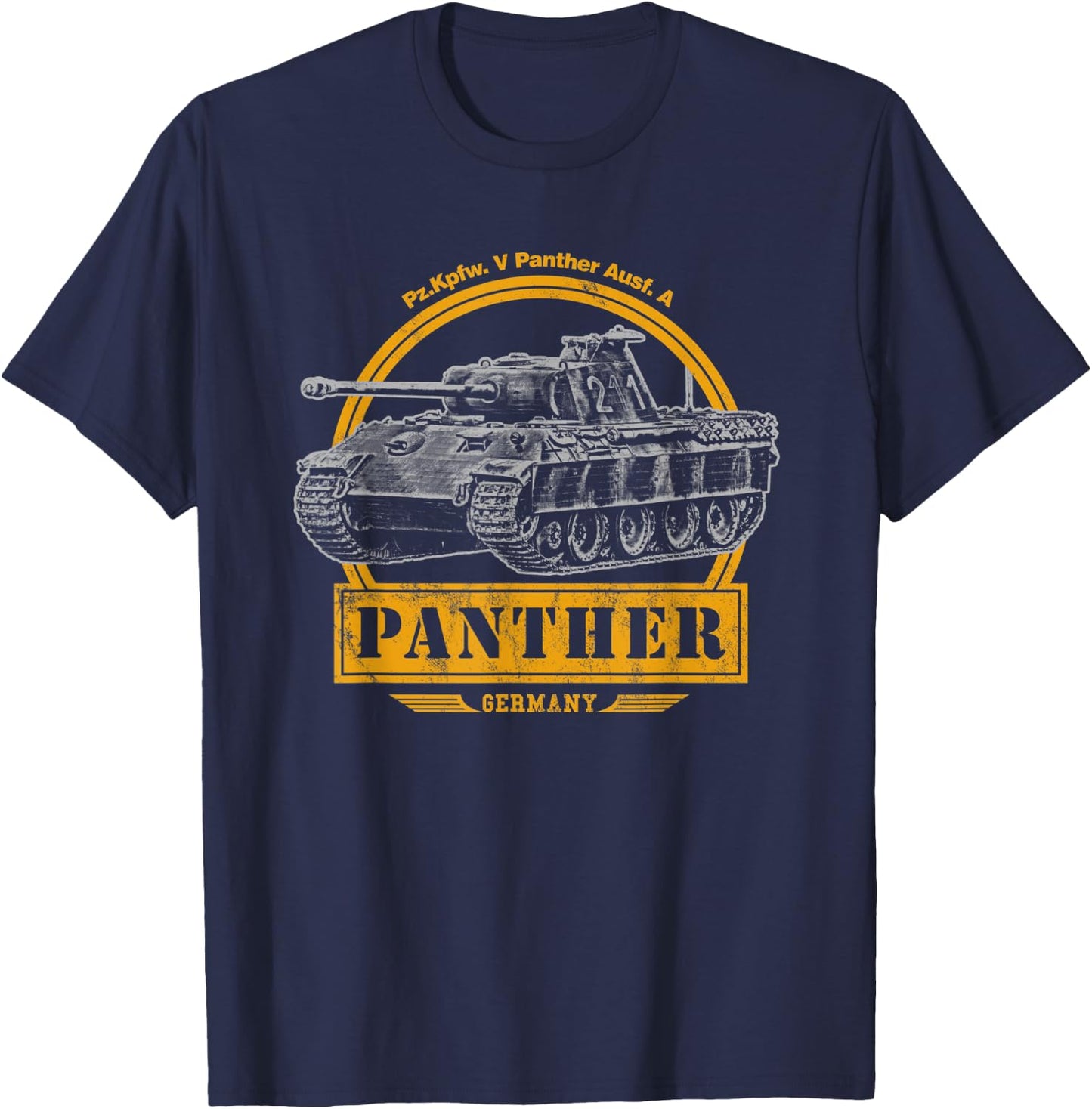 Panther Tank - Panzer V Panther T-Shirt - T-Shirt | Navy