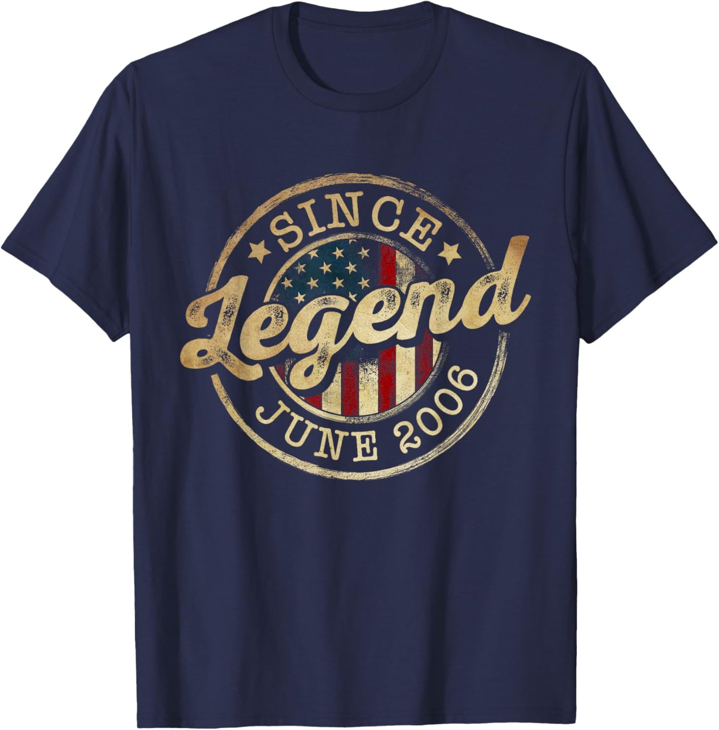 Legend Since June 2006 Vintage 20th Birthday Classic T-Shirt - T-Shirt | Navy