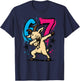 Dabbing Goat Six Seven Meme Graffiti Style Dancing Animal T-Shirt - T-Shirt | Navy