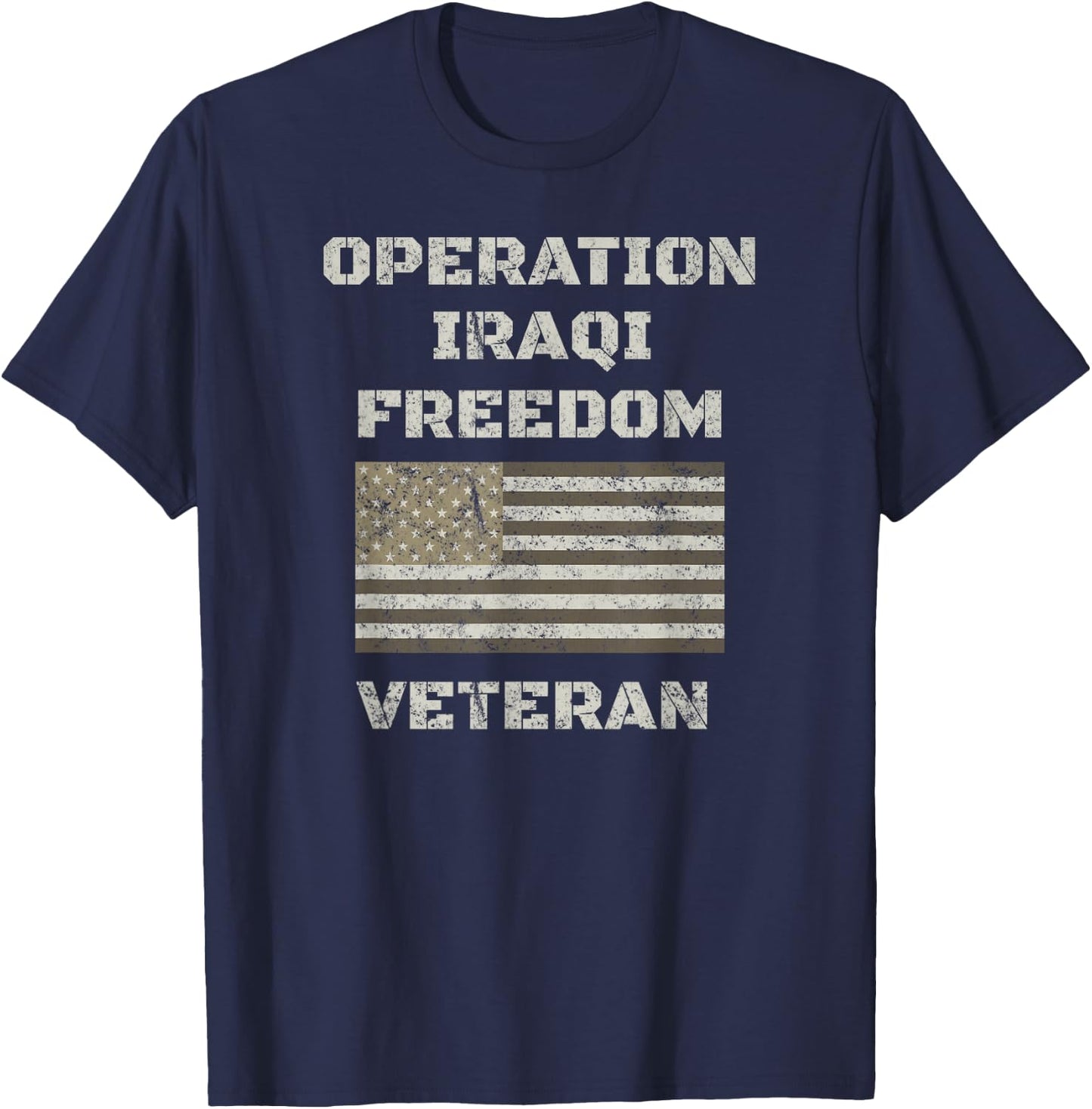 Operation Iraqi Freedom Shirt | OIF Veteran Shirt T-Shirt - T-Shirt | Navy