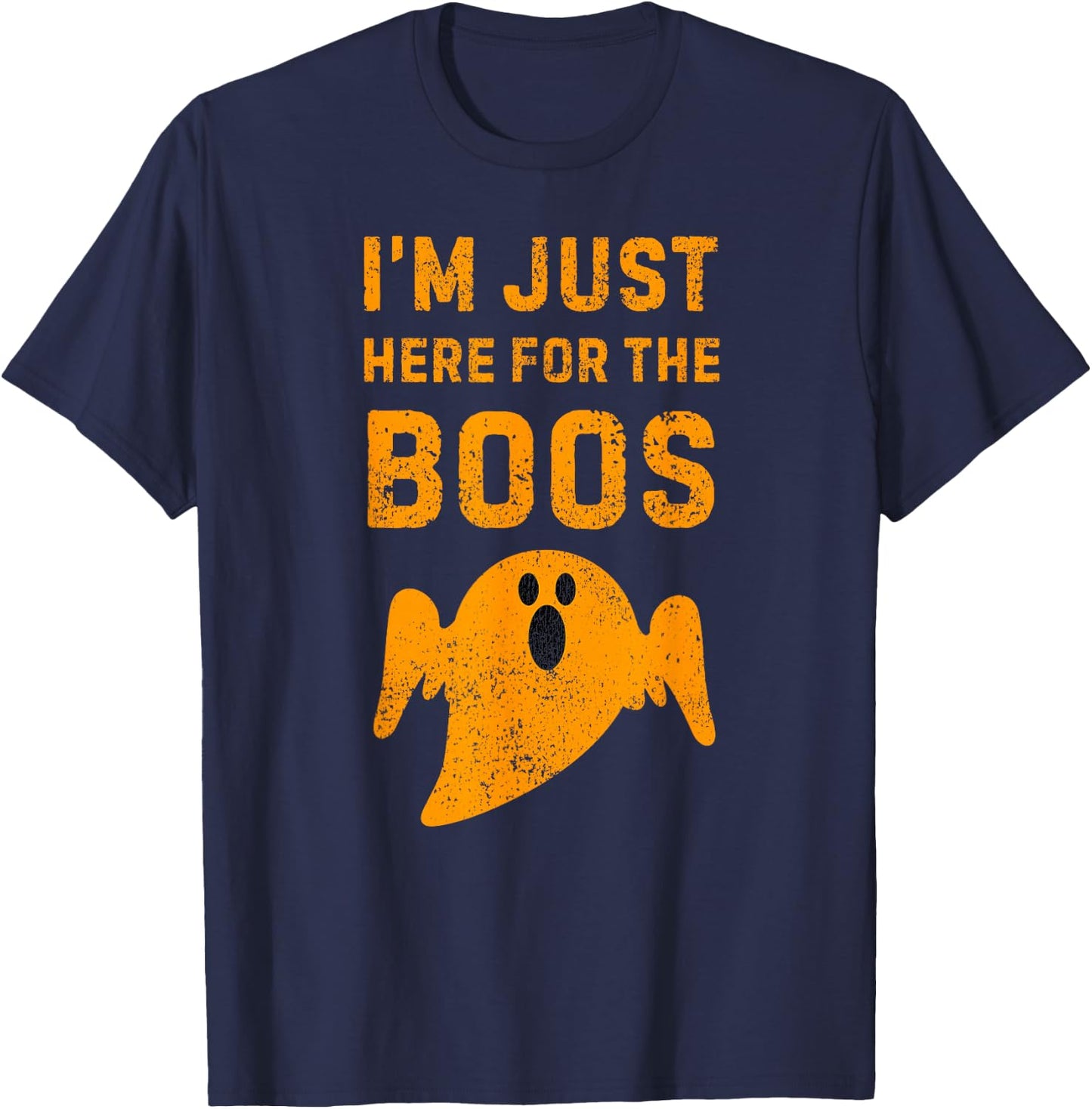 I'm Just Here for the Boos Shirt, Booze Halloween T-Shirt - T-Shirt | Navy