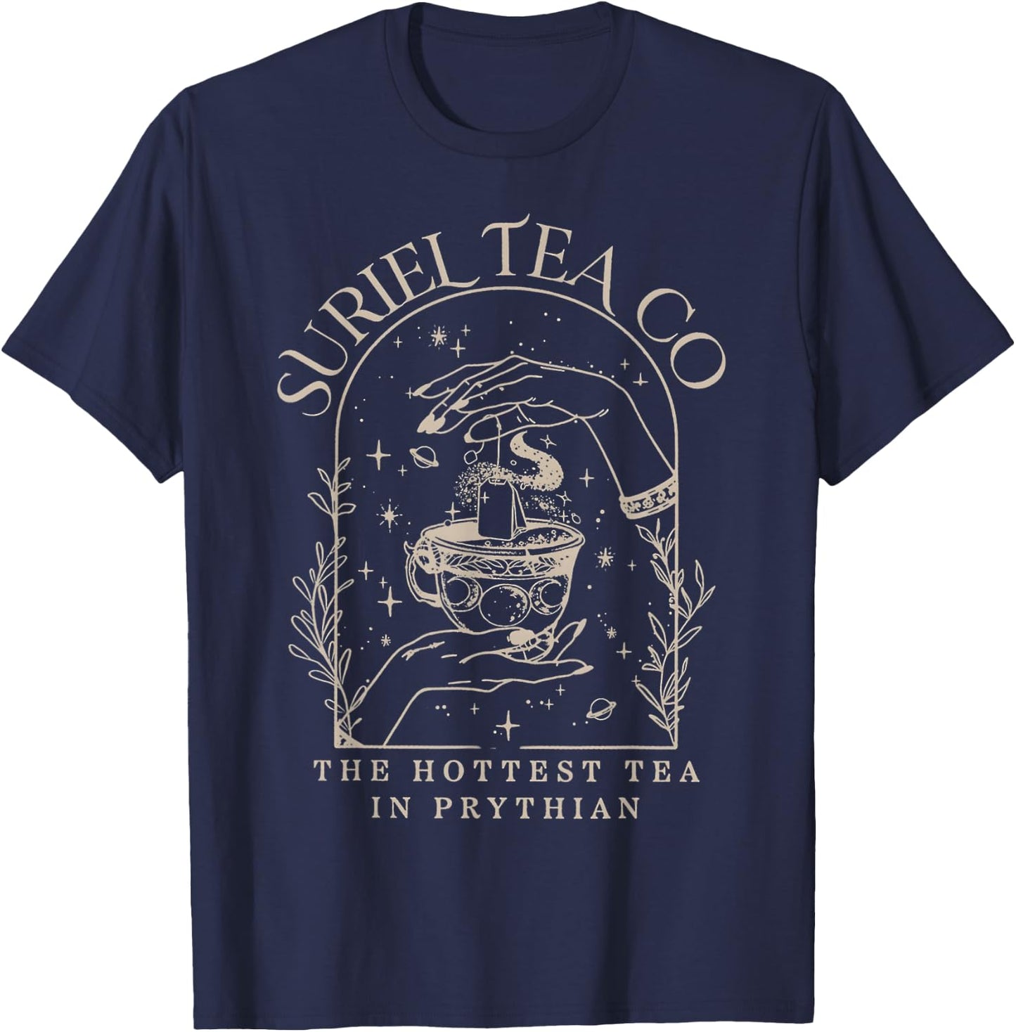 Suriel Tea Co Company The Hottest Tea in Prythian. T-Shirt - T-Shirt | Navy