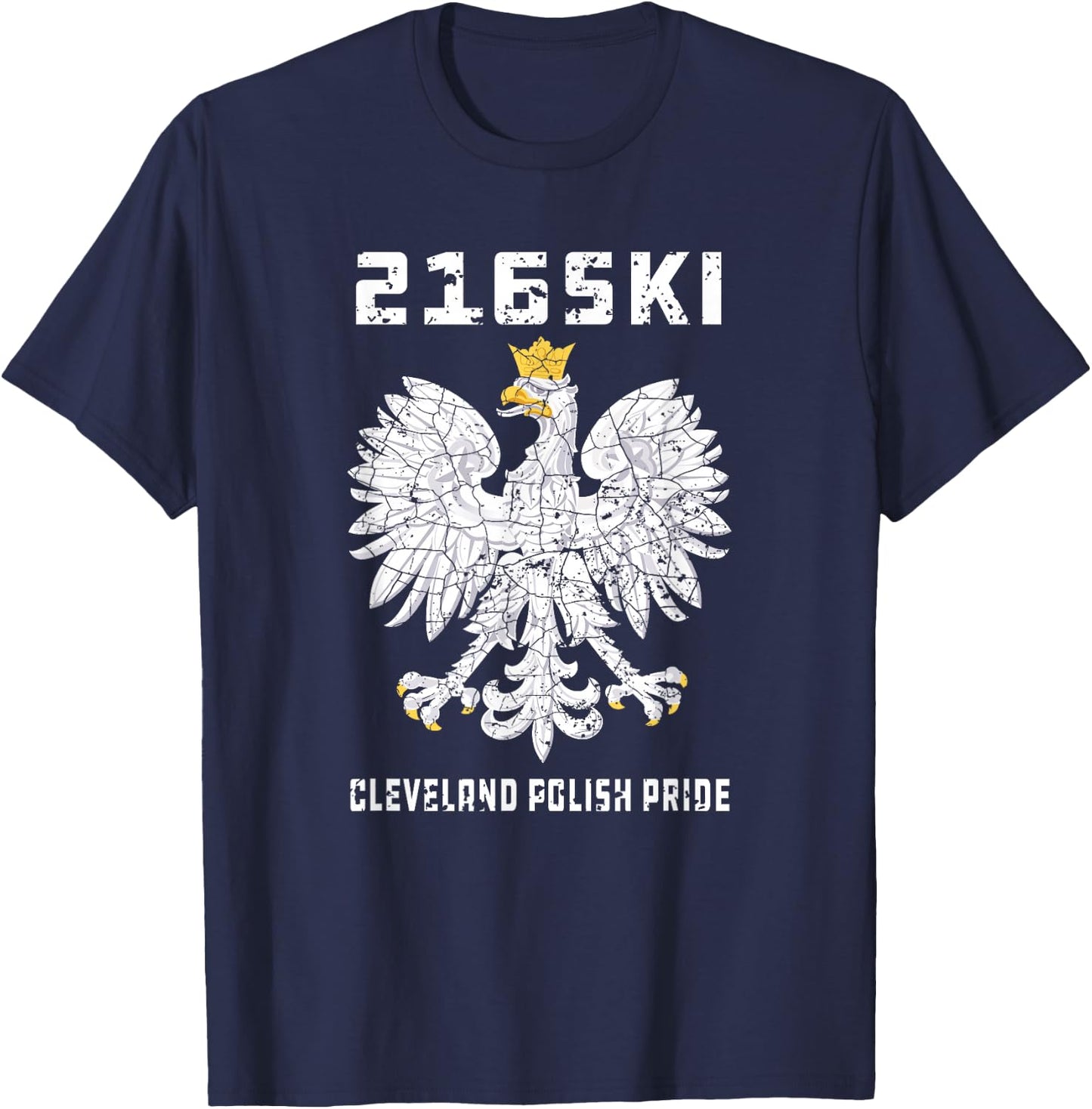 Cleveland Polish Pride 216SKI Dyngus Day Polska T-Shirt - T-Shirt | Navy