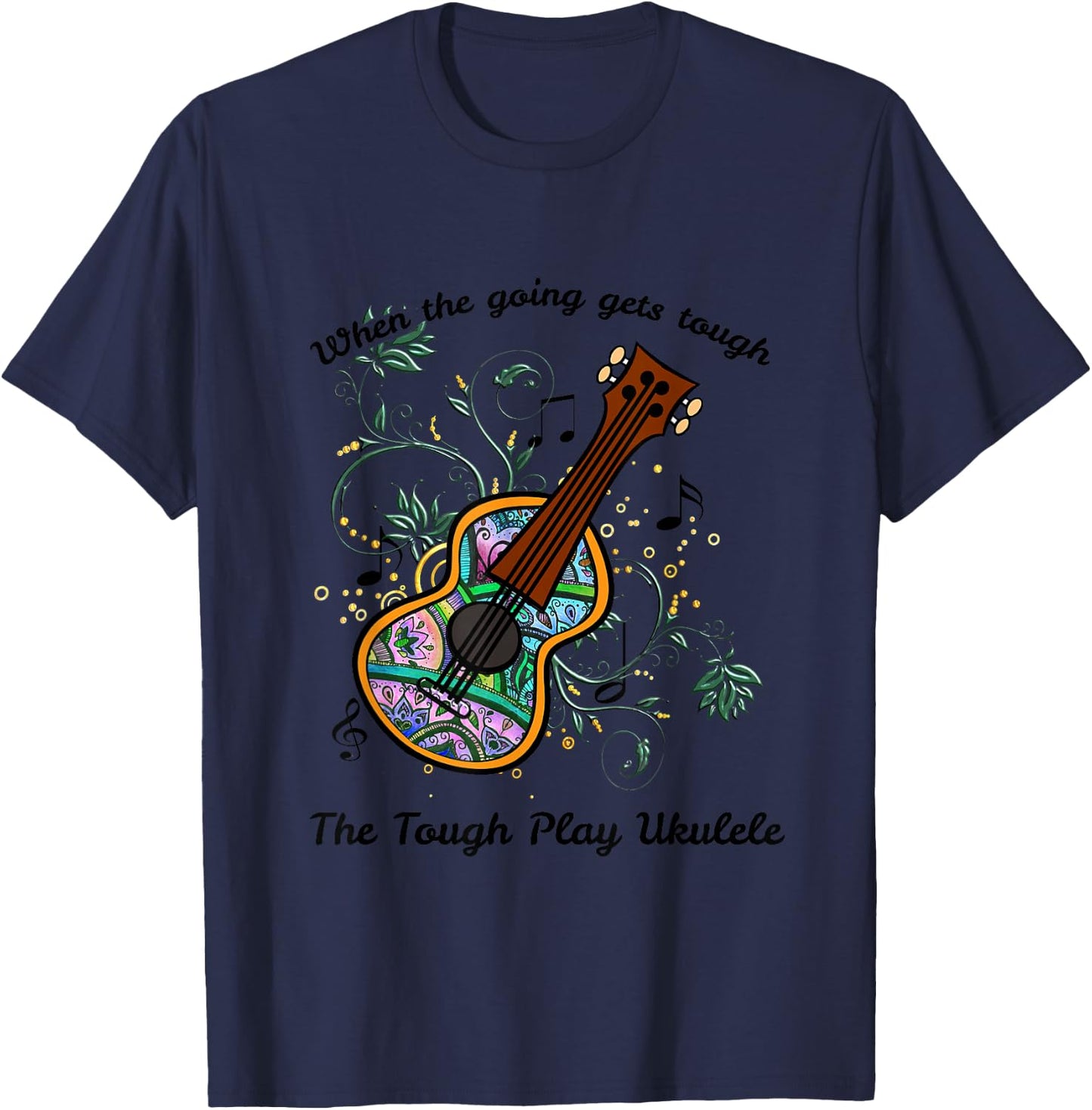 The Tough Play Ukulele T-Shirt - T-Shirt | Navy