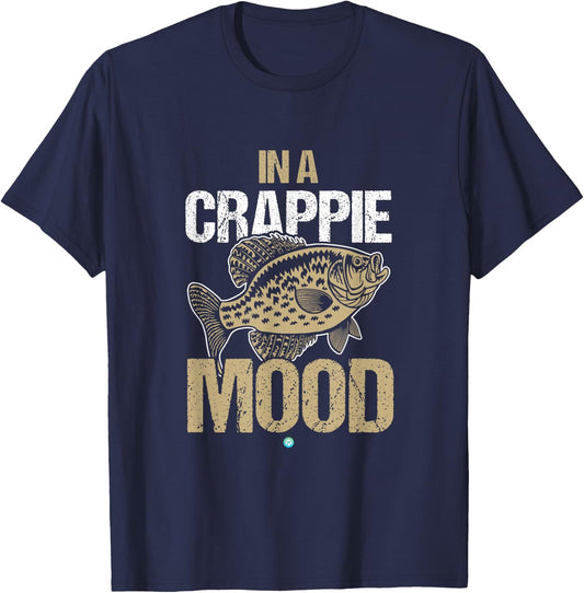 Crappie Fishing | In A Crappie Mood Gift T-Shirt - T-Shirt | Navy
