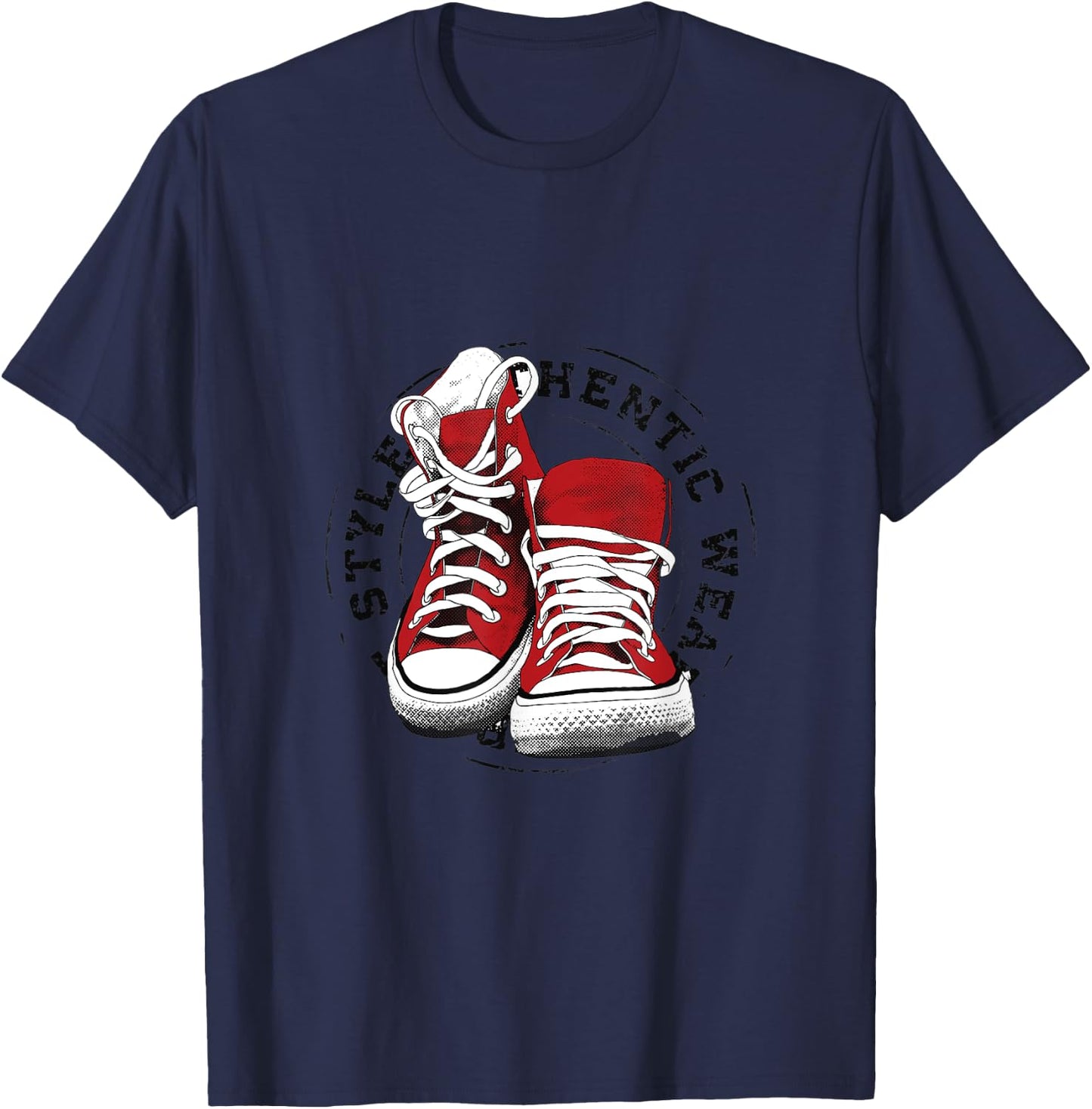 Sneakers illustration T-Shirt - T-Shirt | Navy