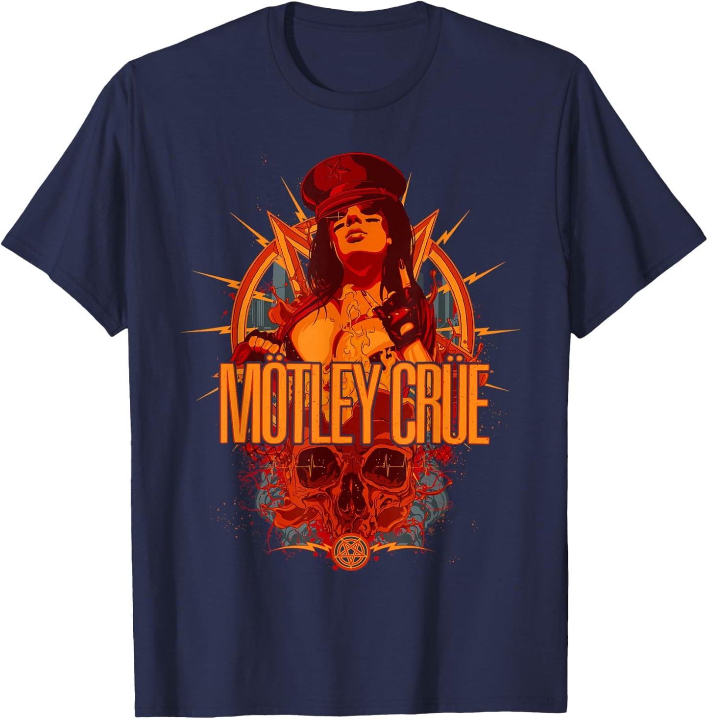 Mötley Crüe MC Girl T-Shirt - T-Shirt | Navy